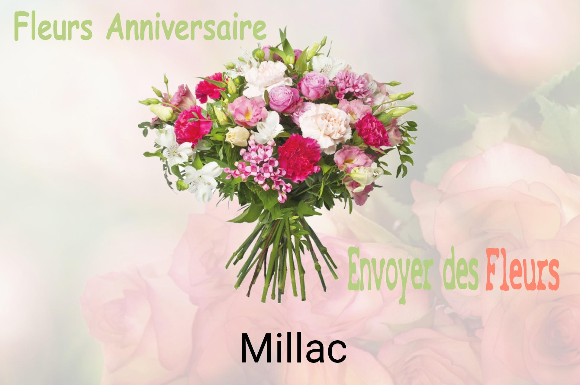 Bouquet de fleurs d’anniversaire livré à Millac